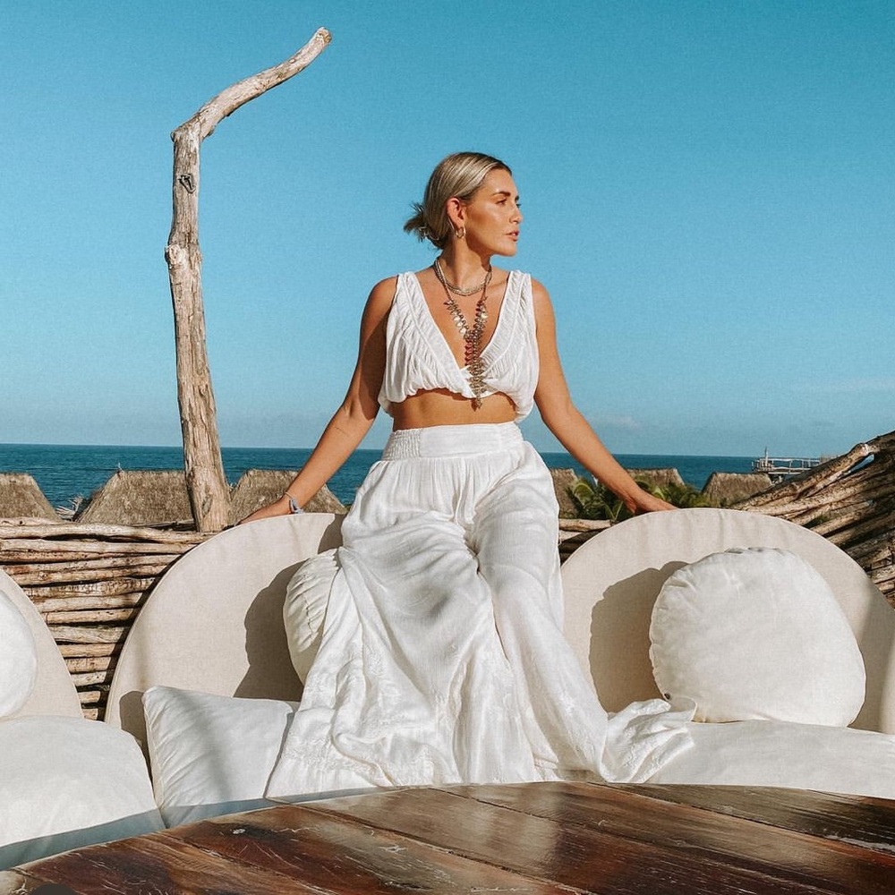 Free People, White Two-Piece Set, Size S